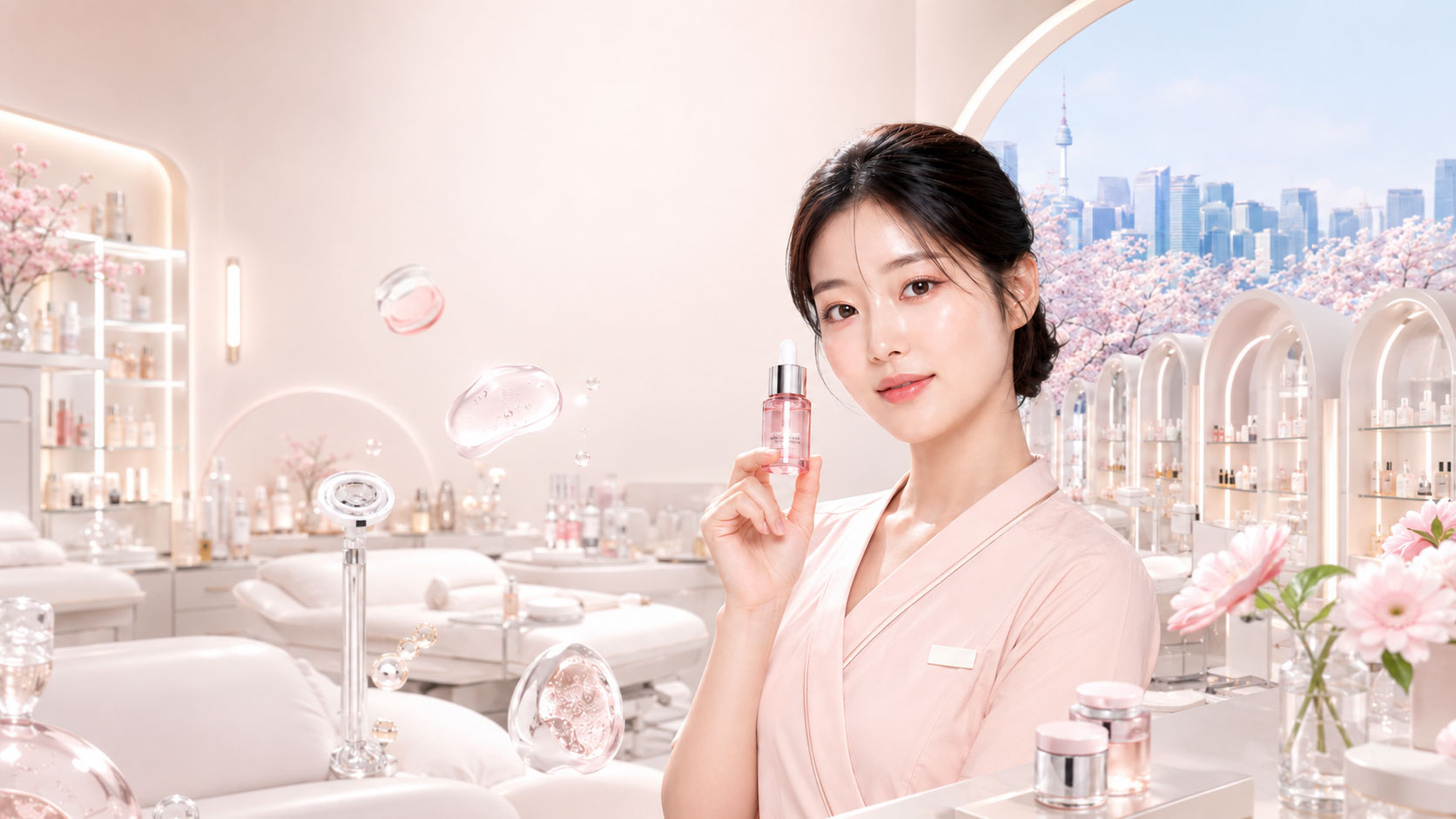 K-Beauty training at a professional Korean beauty academy